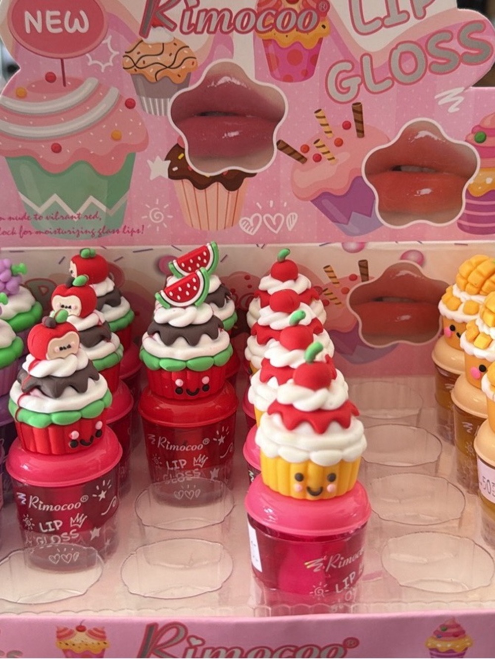 Strawberry Cupcake Lip Gloss - Pink